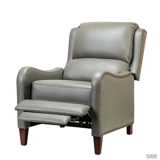 Leather Nailhead Traditional Recliner-Kirkland's Home Discount
