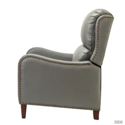 Leather Nailhead Traditional Recliner-Kirkland's Home Discount