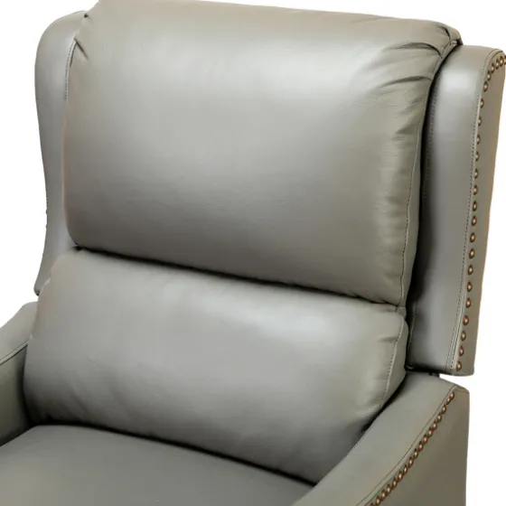 Leather Nailhead Traditional Recliner-Kirkland's Home Discount