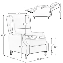 Leather Nailhead Trim Classic Recliner-Kirkland's Home Online