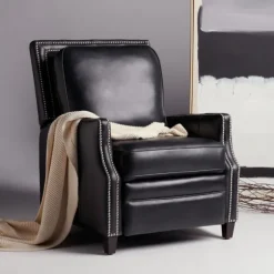 Leather Nailhead Trim Recliner-Kirkland's Home Hot