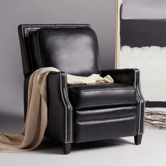 Leather Nailhead Trim Recliner-Kirkland's Home Hot
