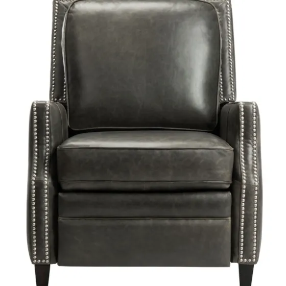 Leather Nailhead Trim Recliner-Kirkland's Home Shop