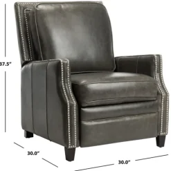 Leather Nailhead Trim Recliner-Kirkland's Home Shop