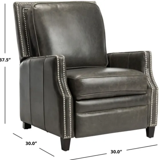 Leather Nailhead Trim Recliner-Kirkland's Home Shop