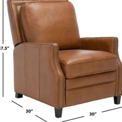 Leather Nailhead Trim Recliner-Kirkland's Home Hot