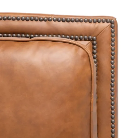 Leather Nailhead Trim Recliner-Kirkland's Home Hot