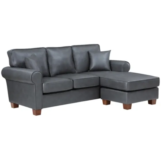 Leather Rolled Arm Sectional-Kirkland's Home Store
