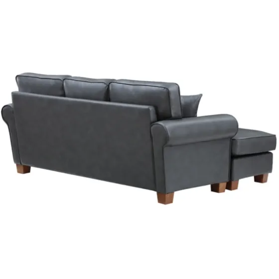 Leather Rolled Arm Sectional-Kirkland's Home Store