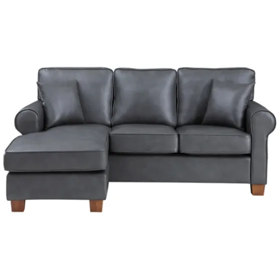 Leather Rolled Arm Sectional-Kirkland's Home Store