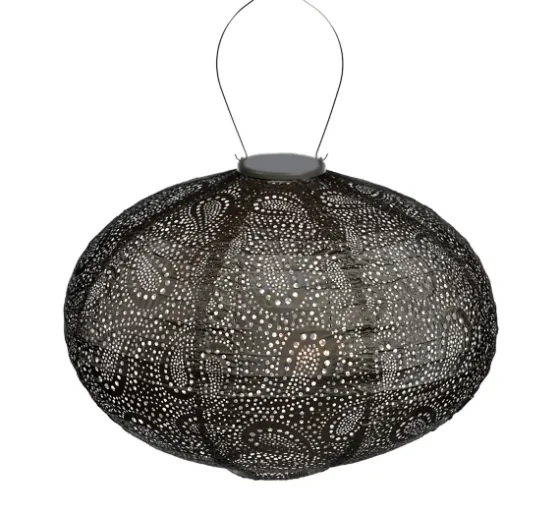 Led Oval Taupe Outdoor Hanging Lantern-Kirkland's Home Fashion