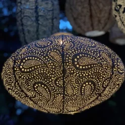Led Oval Taupe Outdoor Hanging Lantern-Kirkland's Home Fashion