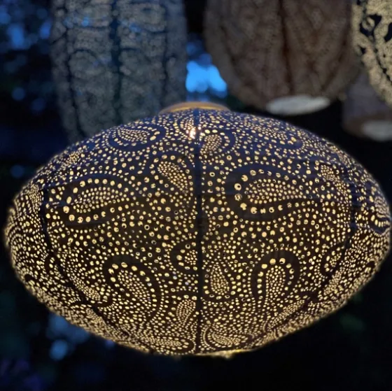 Led Oval Taupe Outdoor Hanging Lantern-Kirkland's Home Fashion