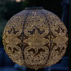 Led Round Taupe Outdoor Hanging Lantern-Kirkland's Home Shop