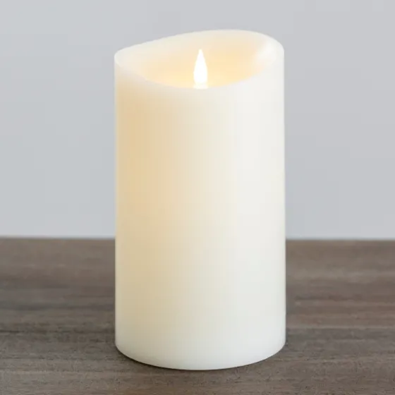 Led Soft Flame Pillar Candle, 5X9 In.-Kirkland's Home Outlet