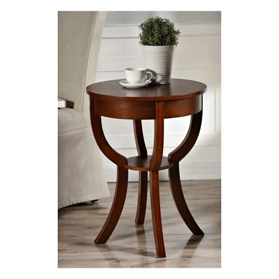 Leila Round Cherry Accent Table-Kirkland's Home Store