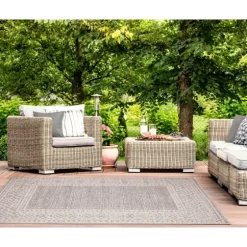 Leopard Border Outdoor Area Rug, 5X7-Kirkland's Home Cheap