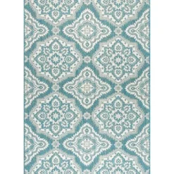Leslie Green Floral Trellis Outdoor Rug, 5X8-Kirkland's Home Best Sale