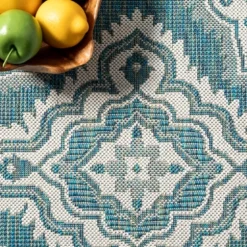 Leslie Green Floral Trellis Outdoor Rug, 5X8-Kirkland's Home Best Sale