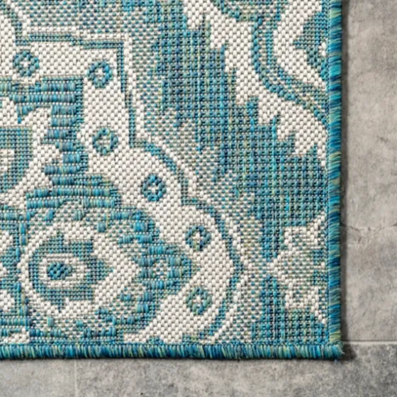 Leslie Green Floral Trellis Outdoor Rug, 5X8-Kirkland's Home Best Sale