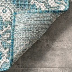 Leslie Green Floral Trellis Outdoor Rug, 5X8-Kirkland's Home Best Sale