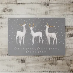 Let It Snow Reindeer Christmas Floor Mat-Kirkland's Home Online