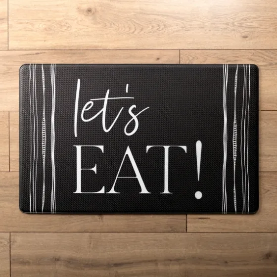 Let'S Eat Monochrome Kitchen Mat-Kirkland's Home Store