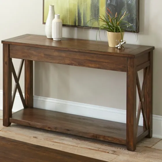 Leyton X-Bar Side Panel Console Table-Kirkland's Home Best Sale