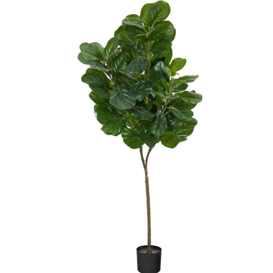 Lifelike Fiddle Leaf Fig In Nursery Planter, 6 Ft.-Kirkland's Home Store