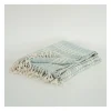 Light Blue And Ivory Striped Cotton Throw-Kirkland's Home Cheap
