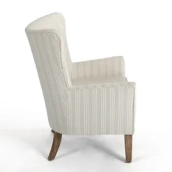Light Blue Stripe Wingback Accent Chair-Kirkland's Home New
