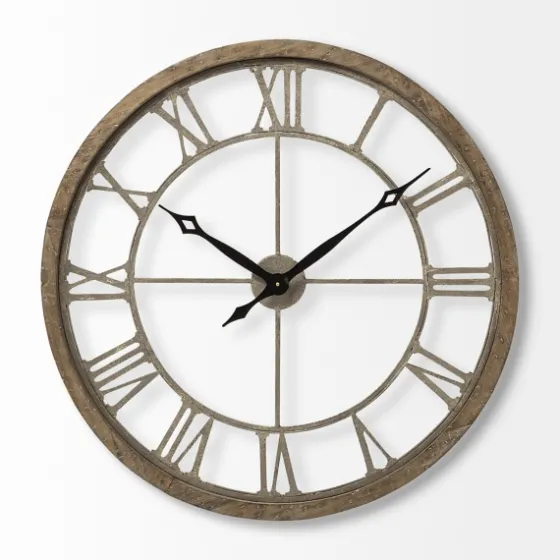 Light Brown Carved Wooden Clock-Kirkland's Home New