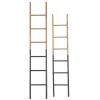 Light Brown Wood And Black Metal Ladders, Set Of 2-Kirkland's Home Fashion