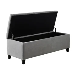 Light Button Tufted Storage Bench-Kirkland's Home Store