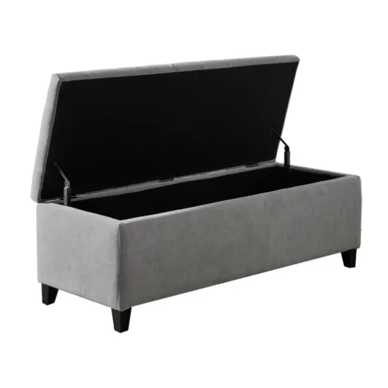 Light Button Tufted Storage Bench-Kirkland's Home Store