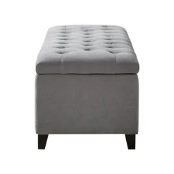 Light Button Tufted Storage Bench-Kirkland's Home Store