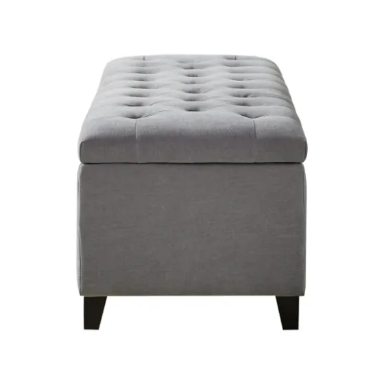 Light Button Tufted Storage Bench-Kirkland's Home Store