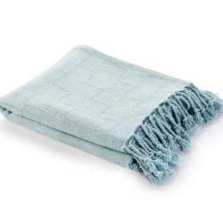 Light Checkered Weave Fringe Throw-Kirkland's Home New