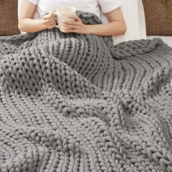 Light Chunky Double Knit Cozy Throw-Kirkland's Home Shop
