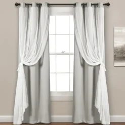 Light Curtain Panel Set With Overlay, 108 In.-Kirkland's Home Cheap