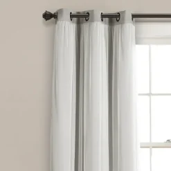 Light Curtain Panel Set With Overlay, 108 In.-Kirkland's Home Cheap