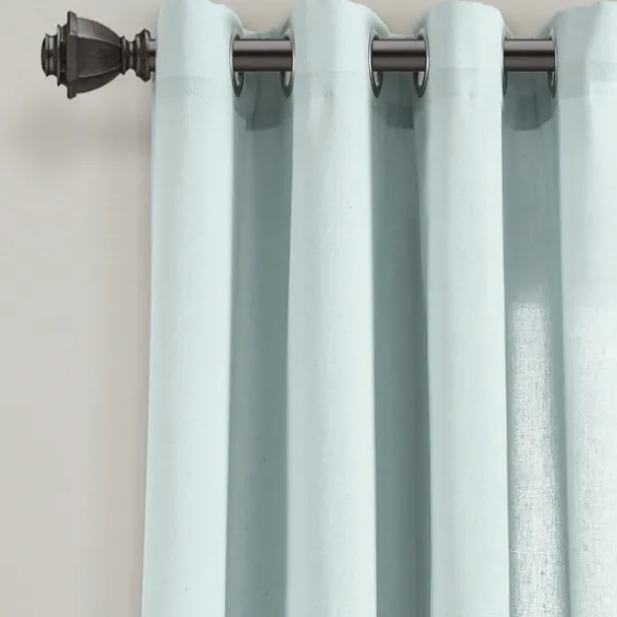 Light Faux Linen Curtain Panel Set, 84 In.-Kirkland's Home Flash Sale