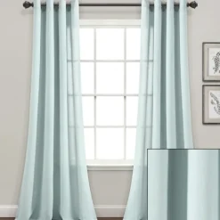 Light Faux Linen Curtain Panel Set, 84 In.-Kirkland's Home Flash Sale