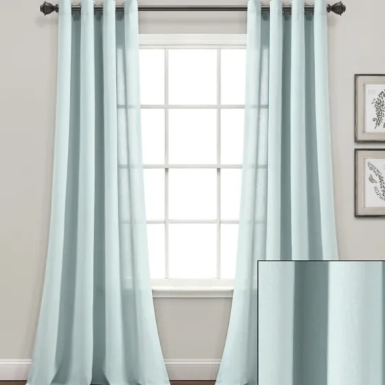 Light Faux Linen Curtain Panel Set, 84 In.-Kirkland's Home Flash Sale