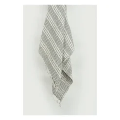 Light Gray And Ivory Striped Cotton Throw-Kirkland's Home Flash Sale