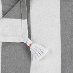 Light Gray Cabana Stripe Tassel Throw-Kirkland's Home Best Sale