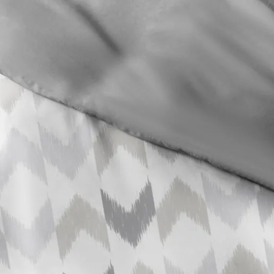 Light Gray Chevron 3-Pc. King Duvet Cover Set-Kirkland's Home Fashion