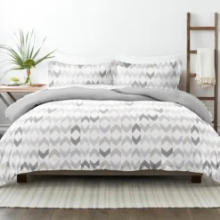 Light Gray Chevron 3-Pc. King Duvet Cover Set-Kirkland's Home Fashion