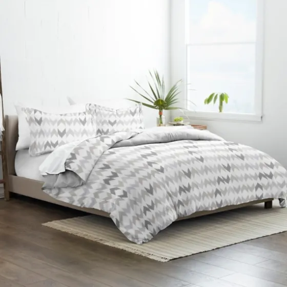 Light Gray Chevron 3-Pc. King Duvet Cover Set-Kirkland's Home Fashion
