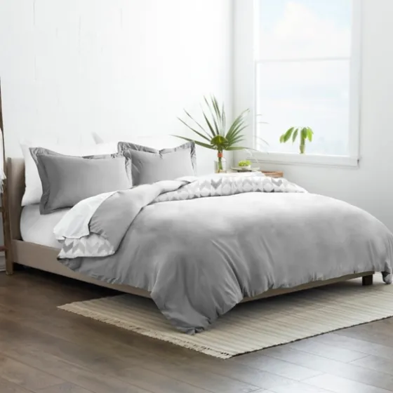 Light Gray Chevron 3-Pc. King Duvet Cover Set-Kirkland's Home Fashion